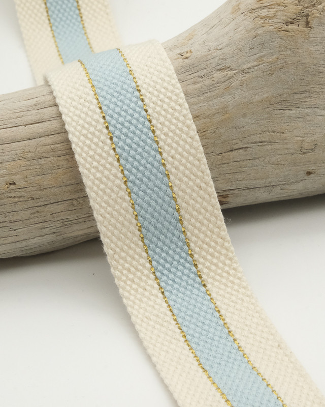 Sangle Coton Lurex Bicolore Bleu Ciel - Maison Klem